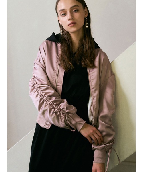 DURAS（デュラス）の「ドロストデザインブルゾン（ブルゾン・レディース・ホワイト/ブラック/ピンク・FREE）」の16枚目の写真