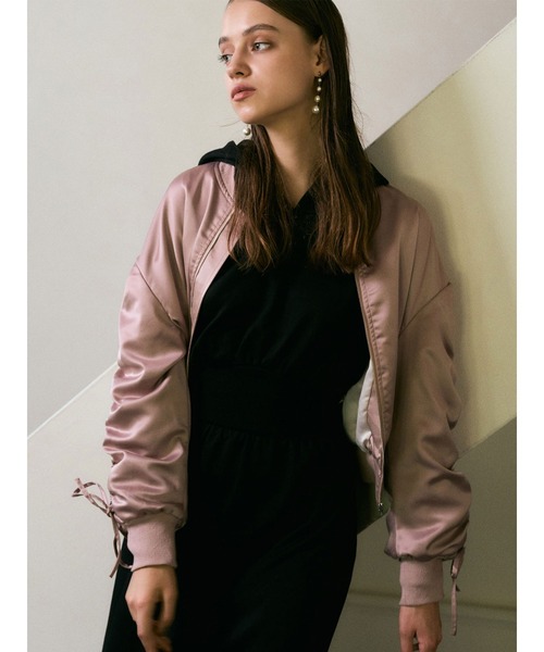 DURAS（デュラス）の「ドロストデザインブルゾン（ブルゾン・レディース・ホワイト/ブラック/ピンク・FREE）」の15枚目の写真