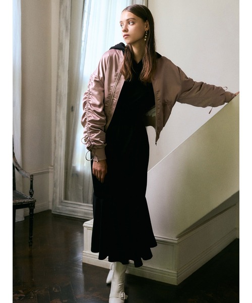 DURAS（デュラス）の「ドロストデザインブルゾン（ブルゾン・レディース・ホワイト/ブラック/ピンク・FREE）」の13枚目の写真