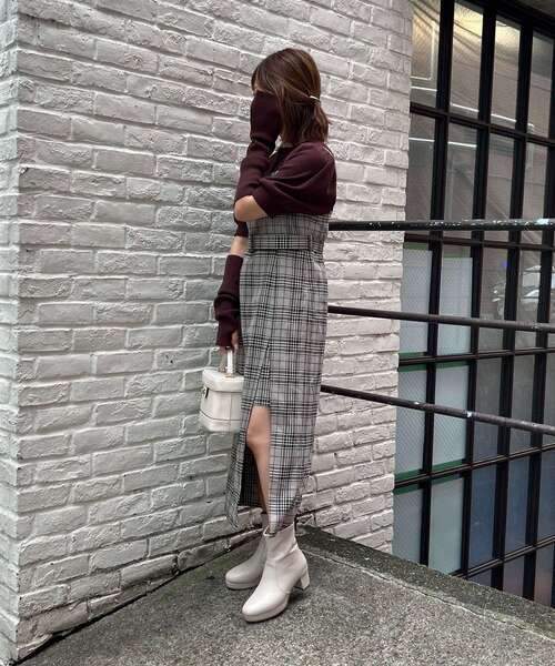 MAJESTIC LEGON（マジェスティックレゴン）の「スリットLadyジャンスカ（ジャンパースカート・レディース・ブラック/モカ/ブラウン系その他2・MEDIUM）」の11枚目の写真