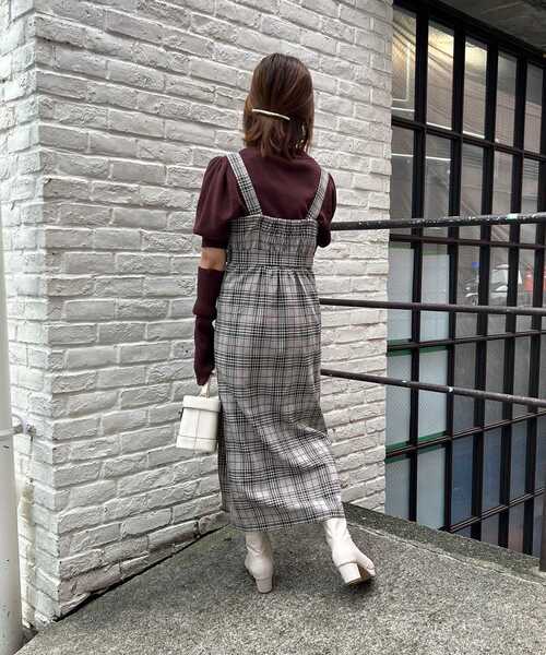 MAJESTIC LEGON（マジェスティックレゴン）の「スリットLadyジャンスカ（ジャンパースカート・レディース・ブラック/モカ/ブラウン系その他2・MEDIUM）」の12枚目の写真