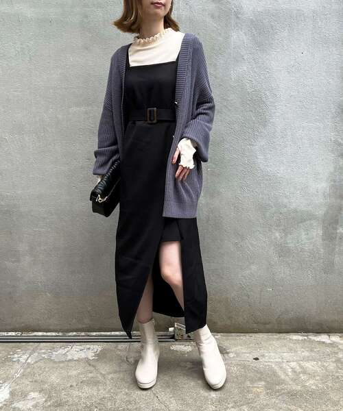 MAJESTIC LEGON（マジェスティックレゴン）の「スリットLadyジャンスカ（ジャンパースカート・レディース・ブラック/モカ/ブラウン系その他2・MEDIUM）」の15枚目の写真