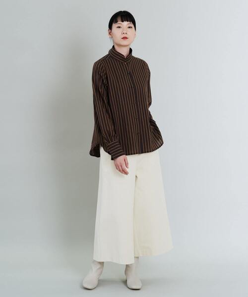 conges payes ADIEU TRISTESSE（コンジェ ペイエ アデュートリステス）の「ワイドキュロット（その他パンツ・レディース・ネイビー/オフホワイト・38）」の4枚目の写真