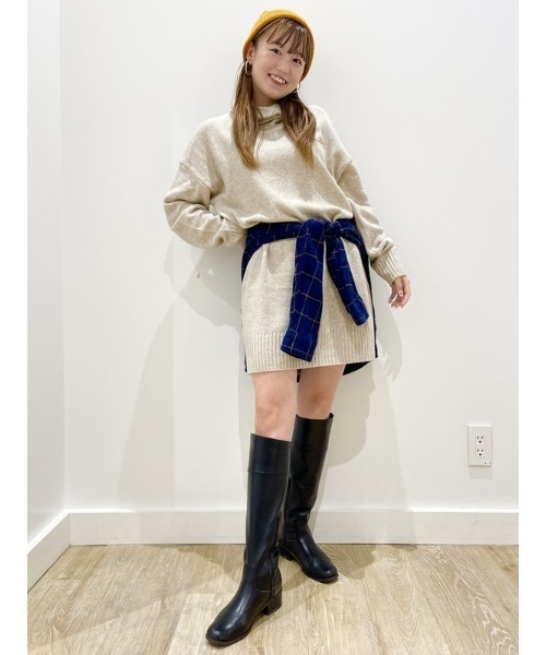 GAP（ギャップ）の「CashSoft カシミヤタッチ ミニ タートルネック ニットワンピース（ワンピース・レディース・グレー/ブラック/ベージュ/ブラウン・XS/S/M/L/XL/XXS）」の16枚目の写真