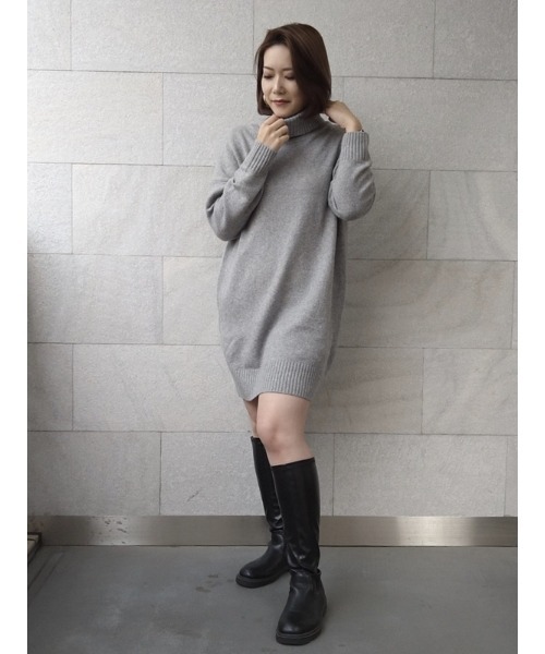 GAP（ギャップ）の「CashSoft カシミヤタッチ ミニ タートルネック ニットワンピース（ワンピース・レディース・グレー/ブラック/ベージュ/ブラウン・XS/S/M/L/XL/XXS）」の20枚目の写真