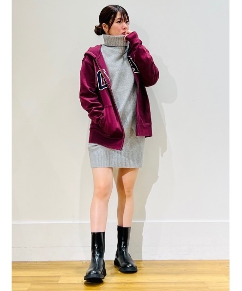 GAP（ギャップ）の「CashSoft カシミヤタッチ ミニ タートルネック ニットワンピース（ワンピース・レディース・グレー/ブラック/ベージュ/ブラウン・XS/S/M/L/XL/XXS）」の21枚目の写真