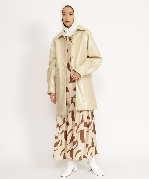 Ray BEAMS（レイビームス）の「Ray BEAMS / ジオメトリック プリント ワンピース（ワンピース・レディース・ホワイト/ベージュ・ONE SIZE）」の7枚目の写真