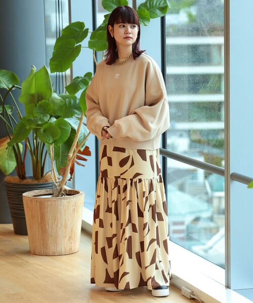 Ray BEAMS（レイビームス）の「Ray BEAMS / ジオメトリック プリント ワンピース（ワンピース・レディース・ホワイト/ベージュ・ONE SIZE）」の11枚目の写真