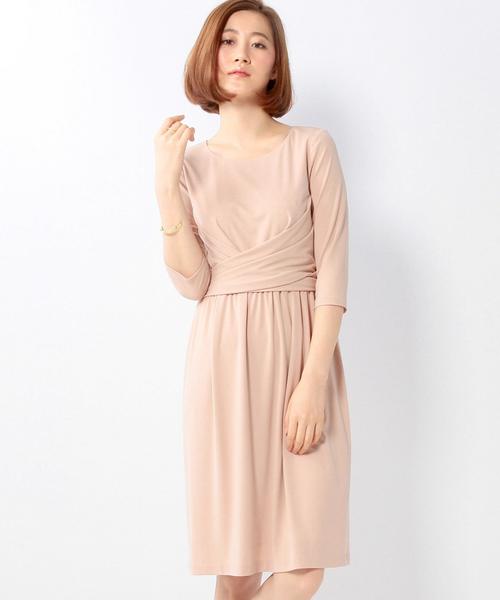 UNITED ARROWS（ユナイテッドアローズ）の「UAB TA/P フレアドレープ ワンピース※◆（ワンピース・レディース・ベージュ/ネイビー・36/38/40）」の6枚目の写真