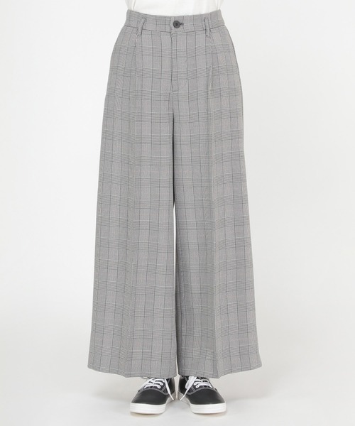 ikka(イッカ)の「ウーリッシュフラノワイドパンツ(その他パンツ・レディース・キャメル/グレー/ブラウン/ブラック/ダークグリーン・L/M/S)」の14枚目の写真