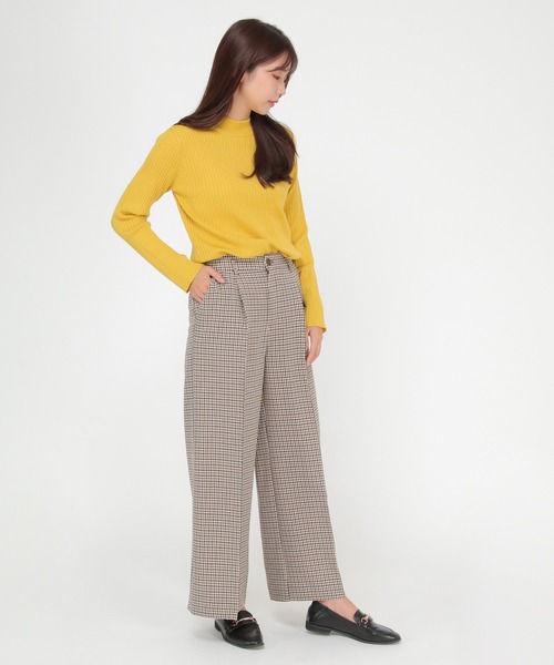 ikka(イッカ)の「ウーリッシュフラノワイドパンツ(その他パンツ・レディース・キャメル/グレー/ブラウン/ブラック/ダークグリーン・L/M/S)」の12枚目の写真