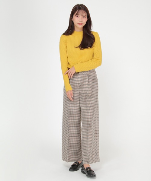 ikka(イッカ)の「ウーリッシュフラノワイドパンツ(その他パンツ・レディース・キャメル/グレー/ブラウン/ブラック/ダークグリーン・L/M/S)」の13枚目の写真