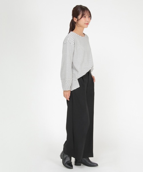 ikka(イッカ)の「ウーリッシュフラノワイドパンツ(その他パンツ・レディース・キャメル/グレー/ブラウン/ブラック/ダークグリーン・L/M/S)」の6枚目の写真