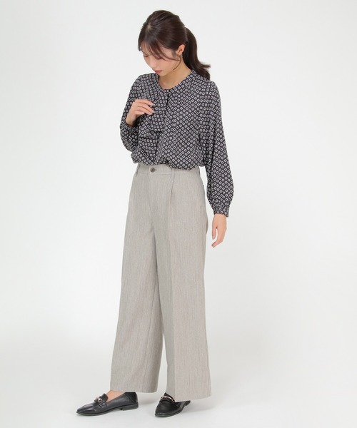 ikka(イッカ)の「ウーリッシュフラノワイドパンツ(その他パンツ・レディース・キャメル/グレー/ブラウン/ブラック/ダークグリーン・L/M/S)」の10枚目の写真