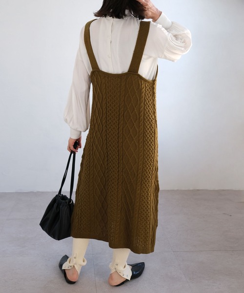 ＡＮＤＪ（アンドジェイ）の「【2022/AW】【ANDJMADE】バックスリットリブニットレギンスパンツ（その他パンツ・レディース・ブラック/オフホワイト・M）」の8枚目の写真