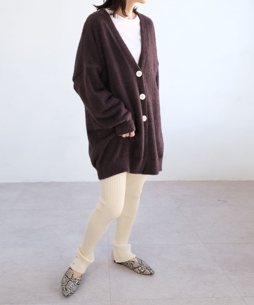 ＡＮＤＪ（アンドジェイ）の「【2022/AW】【ANDJMADE】バックスリットリブニットレギンスパンツ（その他パンツ・レディース・ブラック/オフホワイト・M）」の12枚目の写真