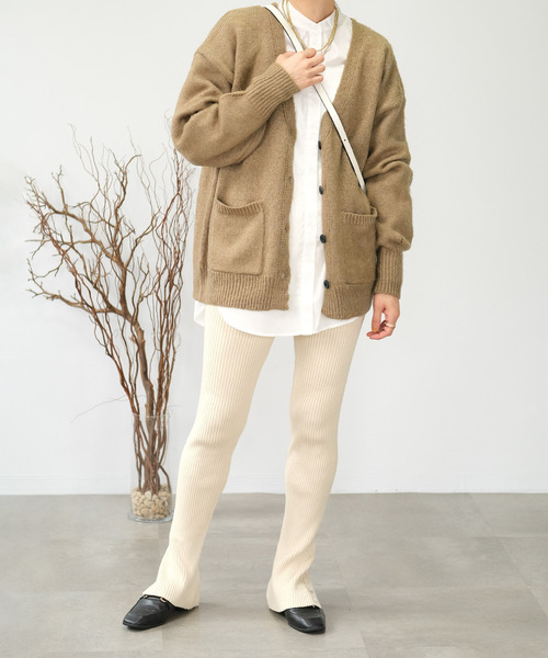 ＡＮＤＪ（アンドジェイ）の「【2022/AW】【ANDJMADE】バックスリットリブニットレギンスパンツ（その他パンツ・レディース・ブラック/オフホワイト・M）」の19枚目の写真