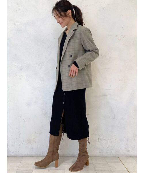 MERCURYDUO（マーキュリーデュオ）の「2WAYセーラーカラー釦付ニットワンピース（ワンピース・レディース・アイボリー/ブラック/レッド/パープル・SMALL/MEDIUM）」の18枚目の写真