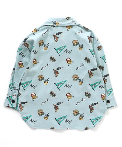 BREEZE(ブリーズ)の「スタンダード総柄シャツ(シャツ/ブラウス・キッズ・カモフラージュ/ブラウン/サックスブルー・110/100/80/130/140/120/90)」の4枚目の写真