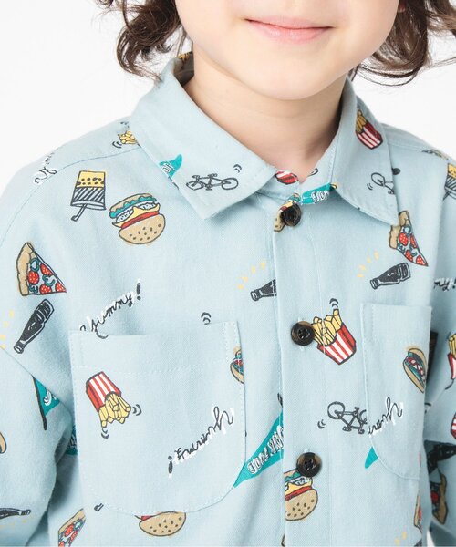 BREEZE(ブリーズ)の「スタンダード総柄シャツ(シャツ/ブラウス・キッズ・カモフラージュ/ブラウン/サックスブルー・110/100/80/130/140/120/90)」の12枚目の写真