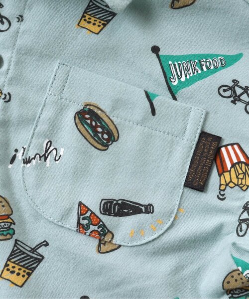 BREEZE(ブリーズ)の「スタンダード総柄シャツ(シャツ/ブラウス・キッズ・カモフラージュ/ブラウン/サックスブルー・110/100/80/130/140/120/90)」の5枚目の写真