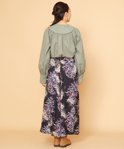 チャイハネ（チャイハネ）の「【チャイハネ】ラゾーラフラワープリントスカート（スカート・レディース・レッド/パープル/ブラック・FREE）」の8枚目の写真