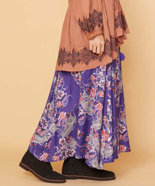 チャイハネ（チャイハネ）の「【チャイハネ】ラゾーラフラワープリントスカート（スカート・レディース・レッド/パープル/ブラック・FREE）」の16枚目の写真