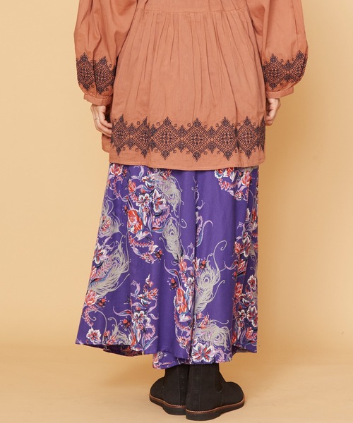 チャイハネ（チャイハネ）の「【チャイハネ】ラゾーラフラワープリントスカート（スカート・レディース・レッド/パープル/ブラック・FREE）」の17枚目の写真