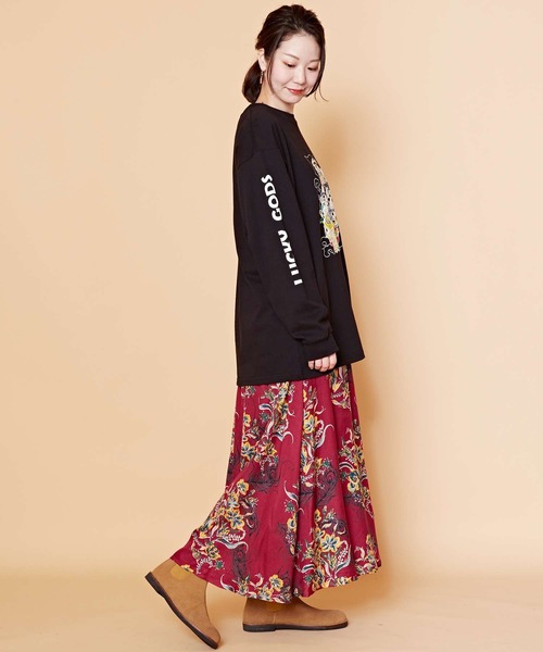 チャイハネ（チャイハネ）の「【チャイハネ】ラゾーラフラワープリントスカート（スカート・レディース・レッド/パープル/ブラック・FREE）」の20枚目の写真