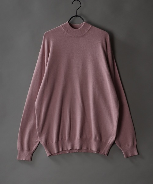 SITRY(シトリー)の「middle gauge mock neck sweater/ミドルゲージ モックネック セーター(ニット/セーター・メンズ・グリーン/ライトグレー/ブラウン/オフホワイト/チャコールグレー/ブルーグリーン/ブラック/グレイッシュベージュ・M/L)」の5枚目の写真