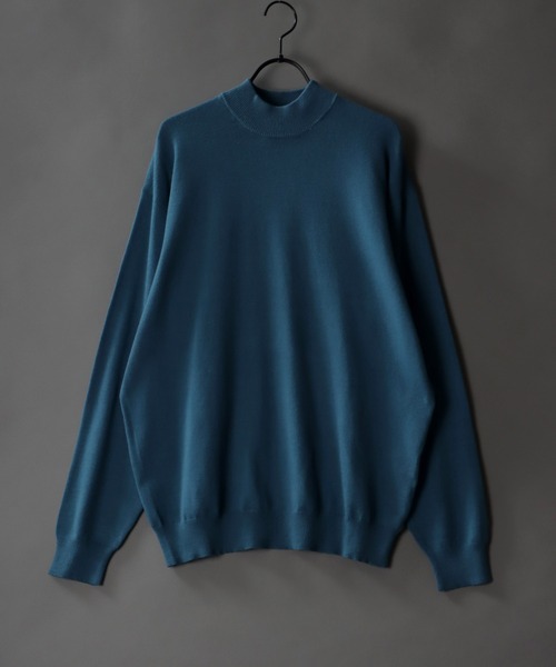 SITRY(シトリー)の「middle gauge mock neck sweater/ミドルゲージ モックネック セーター(ニット/セーター・メンズ・グリーン/ライトグレー/ブラウン/オフホワイト/チャコールグレー/ブルーグリーン/ブラック/グレイッシュベージュ・M/L)」の8枚目の写真