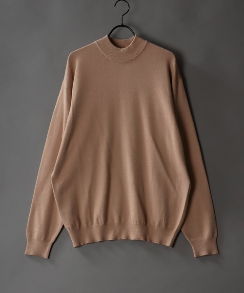 SITRY(シトリー)の「middle gauge mock neck sweater/ミドルゲージ モックネック セーター(ニット/セーター・メンズ・グリーン/ライトグレー/ブラウン/オフホワイト/チャコールグレー/ブルーグリーン/ブラック/グレイッシュベージュ・M/L)」の6枚目の写真