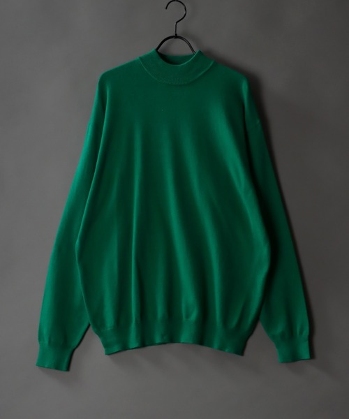 SITRY(シトリー)の「middle gauge mock neck sweater/ミドルゲージ モックネック セーター(ニット/セーター・メンズ・グリーン/ライトグレー/ブラウン/オフホワイト/チャコールグレー/ブルーグリーン/ブラック/グレイッシュベージュ・M/L)」の7枚目の写真