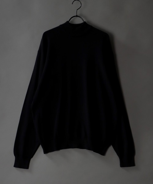 SITRY(シトリー)の「middle gauge mock neck sweater/ミドルゲージ モックネック セーター(ニット/セーター・メンズ・グリーン/ライトグレー/ブラウン/オフホワイト/チャコールグレー/ブルーグリーン/ブラック/グレイッシュベージュ・M/L)」の2枚目の写真