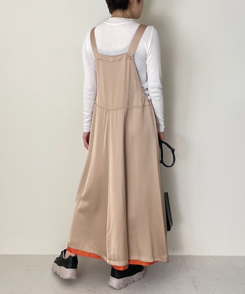 TEVALT(ヴァレット)の「ミリタリーサロペットワンピース(サロペット/オーバーオール・レディース・カーキ/ベージュ/ブラック・38)」の19枚目の写真