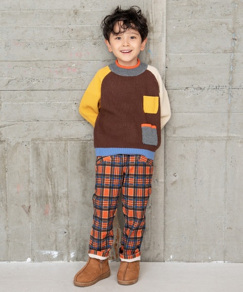 RAGMART（ラグマート）の「配色切り替えニット（ニット/セーター・キッズ・ブルー/ブラウン・100cm/110cm/120cm/130cm）」の11枚目の写真