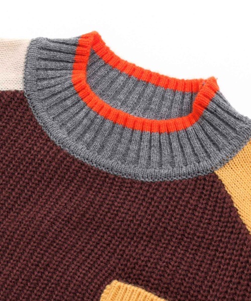 RAGMART（ラグマート）の「配色切り替えニット（ニット/セーター・キッズ・ブルー/ブラウン・100cm/110cm/120cm/130cm）」の8枚目の写真