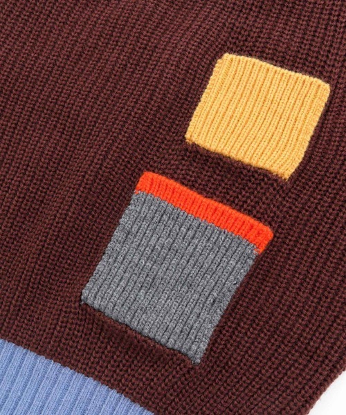 RAGMART（ラグマート）の「配色切り替えニット（ニット/セーター・キッズ・ブルー/ブラウン・100cm/110cm/120cm/130cm）」の9枚目の写真