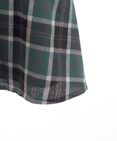 axes femme（アクシーズファム）の「サス付チェック柄フレアスカート（スカート・キッズ・ワイン/グリーン・MEDIUM/LARGE/X-LARGE/XX-LARGE/SMALL）」の7枚目の写真