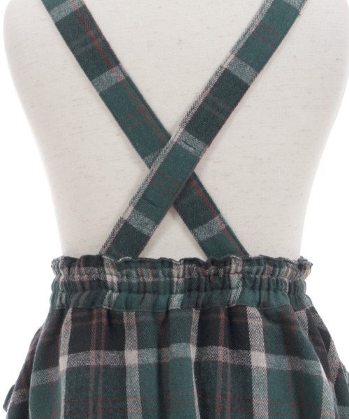 axes femme（アクシーズファム）の「サス付チェック柄フレアスカート（スカート・キッズ・ワイン/グリーン・MEDIUM/LARGE/X-LARGE/XX-LARGE/SMALL）」の10枚目の写真