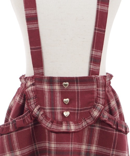 axes femme（アクシーズファム）の「サス付チェック柄フレアスカート（スカート・キッズ・ワイン/グリーン・MEDIUM/LARGE/X-LARGE/XX-LARGE/SMALL）」の20枚目の写真