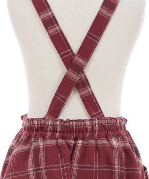 axes femme（アクシーズファム）の「サス付チェック柄フレアスカート（スカート・キッズ・ワイン/グリーン・MEDIUM/LARGE/X-LARGE/XX-LARGE/SMALL）」の21枚目の写真