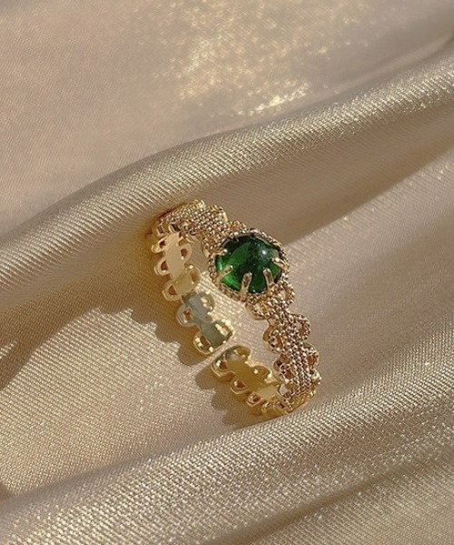 LAC-VERT（ラック・ヴェール）の「グリーンクリスタルリング（リング・レディース・その他1/その他2・FREE）」の2枚目の写真