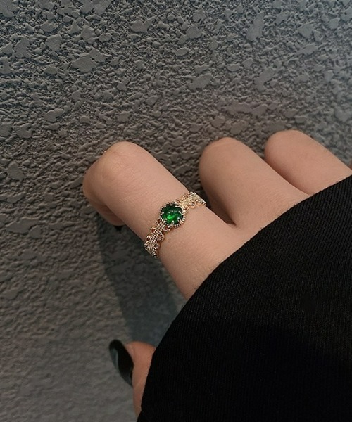 LAC-VERT（ラック・ヴェール）の「グリーンクリスタルリング（リング・レディース・その他1/その他2・FREE）」の5枚目の写真