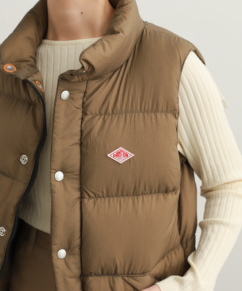 DANTON（ダントン）の「DANTON　DOWN VEST（ダウンベスト・レディース・ブラック/ベージュ/オレンジ・MEDIUM）」の4枚目の写真