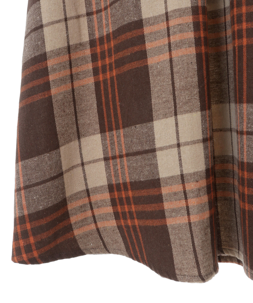 SOFFITTO（ソフィット）の「先染めチェックラッピングスカート（取り扱い店舗限定）（スカート・レディース・ホワイト系その他/ブラウン系その他・M）」の6枚目の写真