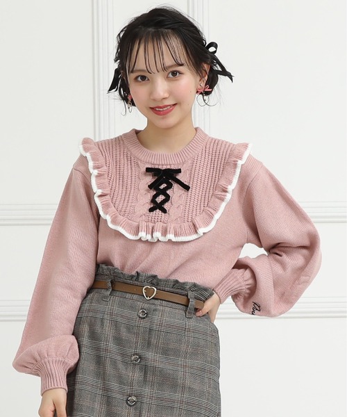 PINKHUNT（ピンクハント）の「PINKHUNT 前身フリルニット 7713K