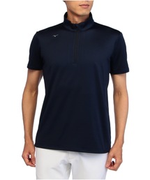MIZUNO GOLF（ミズノゴルフ）の「裏微起毛半袖ジップアップシャツ（Tシャツ/カットソー・メンズ）」