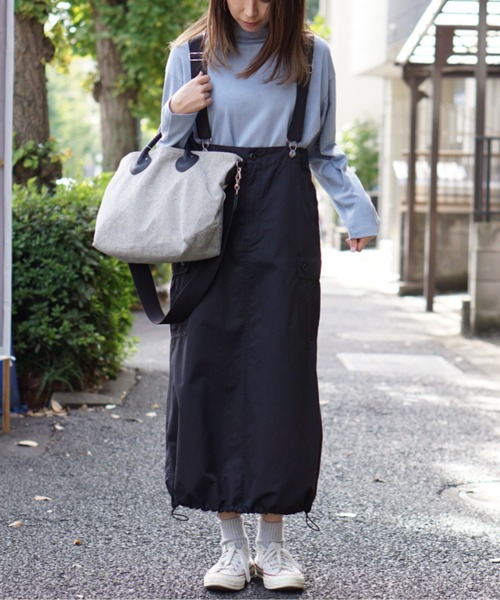 GUNG HO（ガンホー）の「GUNG HO / ガンホー SUSPENDER SKIRT サスペンダースカート（スカート・レディース・ブラック/オレンジ/オリーブ・ONE SIZE）」の6枚目の写真