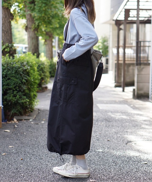 GUNG HO（ガンホー）の「GUNG HO / ガンホー SUSPENDER SKIRT サスペンダースカート（スカート・レディース・ブラック/オレンジ/オリーブ・ONE SIZE）」の7枚目の写真